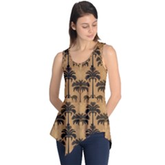 Ai Generated Camels Palm Trees Pattern Sleeveless Tunic by Ravend