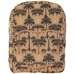 Ai Generated Camels Palm Trees Pattern Full Print Backpack by Ravend