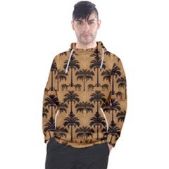 Ai Generated Camels Palm Trees Pattern Men s Pullover Hoodie by Ravend