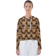 Ai Generated Camels Palm Trees Pattern Women s Slouchy Sweat