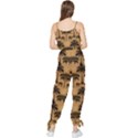 Ai Generated Camels Palm Trees Pattern Sleeveless Tie Ankle Chiffon Jumpsuit View2