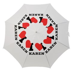 I Love Karen Straight Umbrellas