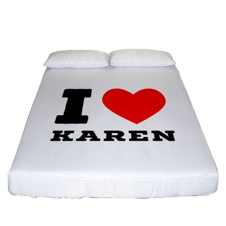 I love karen Fitted Sheet (California King Size)