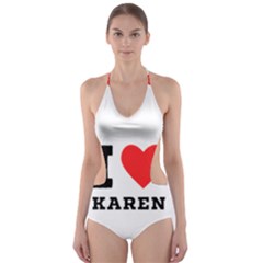 I Love Karen Cut-out One Piece Swimsuit by ilovewhateva