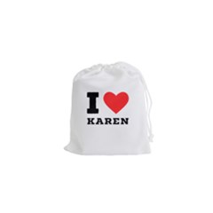 I Love Karen Drawstring Pouch (xs) by ilovewhateva