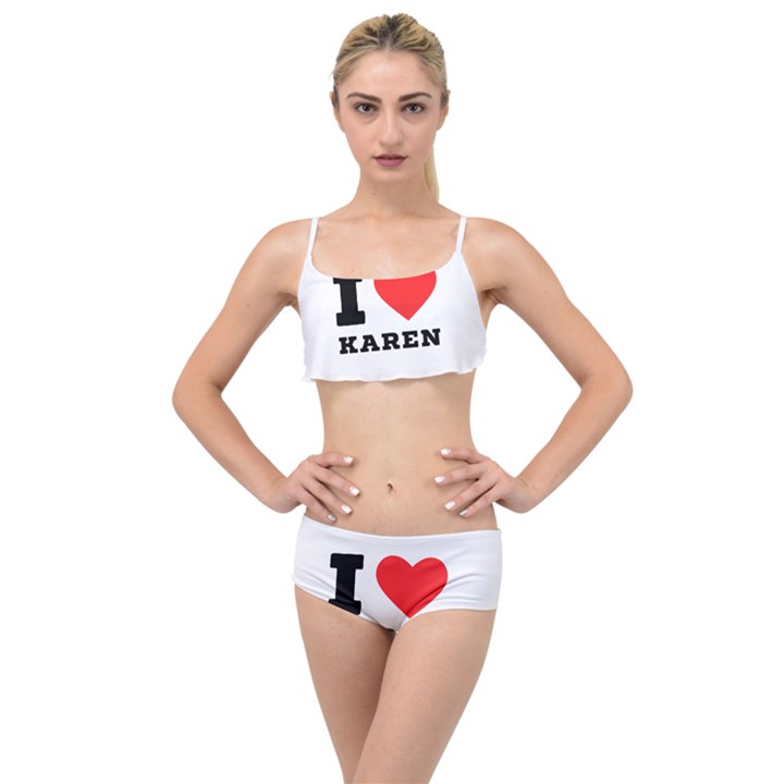 I love karen Layered Top Bikini Set