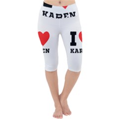 I Love Karen Lightweight Velour Cropped Yoga Leggings by ilovewhateva