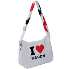 I Love Karen Zip Up Shoulder Bag by ilovewhateva