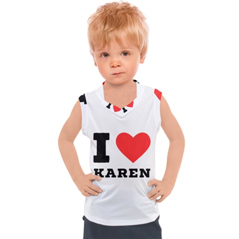 I Love Karen Kids  Sport Tank Top by ilovewhateva