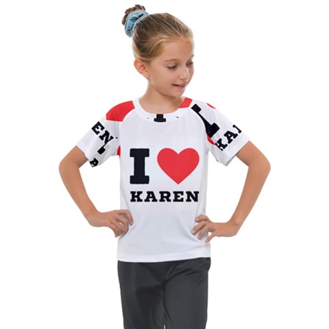 I Love Karen Kids  Mesh Piece Tee by ilovewhateva