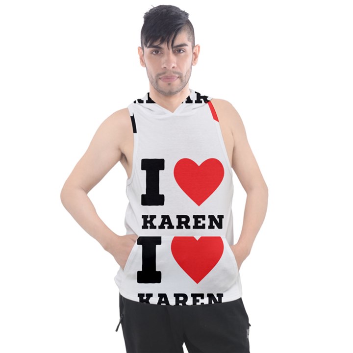 I love karen Men s Sleeveless Hoodie