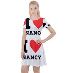 I Love Nancy Cap Sleeve Velour Dress  by ilovewhateva