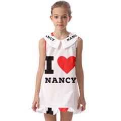 I Love Nancy Kids  Pilgrim Collar Ruffle Hem Dress by ilovewhateva