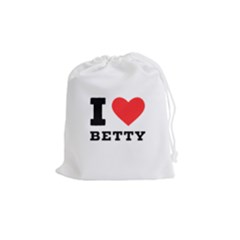 I Love Betty Drawstring Pouch (medium) by ilovewhateva