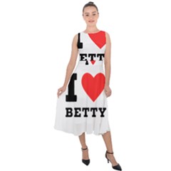 I Love Betty Midi Tie-back Chiffon Dress by ilovewhateva