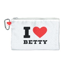 I Love Betty Canvas Cosmetic Bag (medium) by ilovewhateva