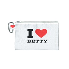 I Love Betty Canvas Cosmetic Bag (small) by ilovewhateva