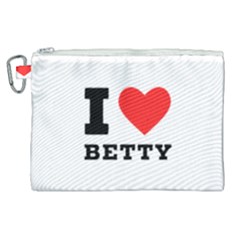 I Love Betty Canvas Cosmetic Bag (xl) by ilovewhateva