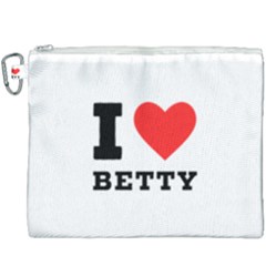 I Love Betty Canvas Cosmetic Bag (xxxl) by ilovewhateva