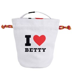 I Love Betty Drawstring Bucket Bag by ilovewhateva