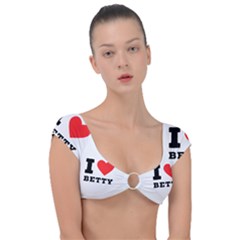 I Love Betty Cap Sleeve Ring Bikini Top by ilovewhateva