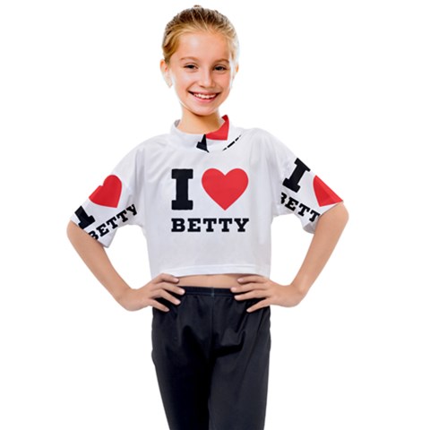 I Love Betty Kids Mock Neck Tee by ilovewhateva