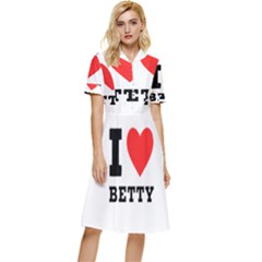 I Love Betty Button Top Knee Length Dress by ilovewhateva