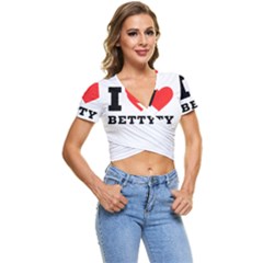 I Love Betty Short Sleeve Foldover Tee by ilovewhateva