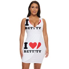 I Love Betty Draped Bodycon Dress by ilovewhateva