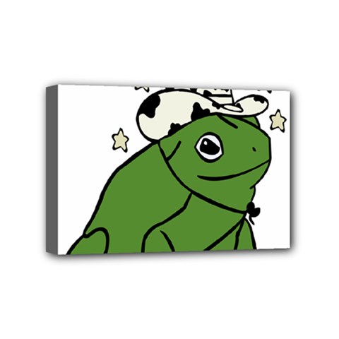 Frog With A Cowboy Hat Mini Canvas 6  X 4  (stretched)