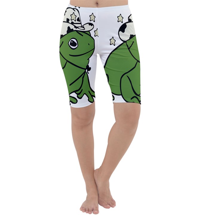 Frog with a cowboy hat Cropped Leggings 