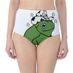 Frog With A Cowboy Hat Classic High-waist Bikini Bottoms by Teevova