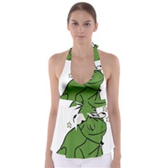 Frog With A Cowboy Hat Babydoll Tankini Top by Teevova