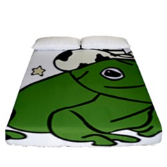 Frog With A Cowboy Hat Fitted Sheet (king Size) by Teevova