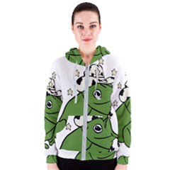 Frog With A Cowboy Hat Women s Zipper Hoodie