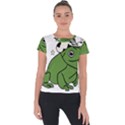 Frog with a cowboy hat Short Sleeve Sports Top  View1