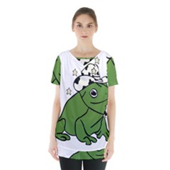 Frog With A Cowboy Hat Skirt Hem Sports Top