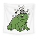 Frog with a cowboy hat Square Tapestry (Large) View1