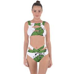 Frog With A Cowboy Hat Bandaged Up Bikini Set 