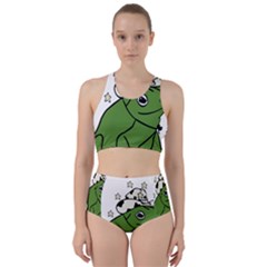 Frog With A Cowboy Hat Racer Back Bikini Set