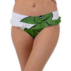 Frog With A Cowboy Hat Frill Bikini Bottoms by Teevova