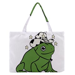 Frog With A Cowboy Hat Zipper Medium Tote Bag by Teevova