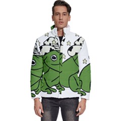 Frog With A Cowboy Hat Men s Puffer Bubble Jacket Coat by Teevova