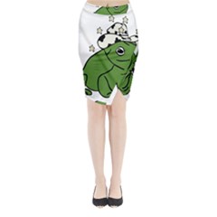 Frog With A Cowboy Hat Midi Wrap Pencil Skirt by Teevova