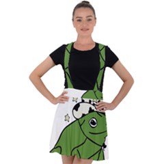 Frog With A Cowboy Hat Velvet Suspender Skater Skirt by Teevova