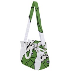 Frog With A Cowboy Hat Rope Handles Shoulder Strap Bag by Teevova