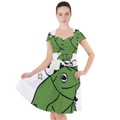 Frog With A Cowboy Hat Cap Sleeve Midi Dress by Teevova