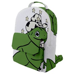 Frog With A Cowboy Hat Flap Pocket Backpack (small) by Teevova