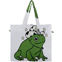 Frog With A Cowboy Hat Canvas Travel Bag