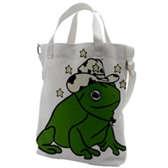 Frog With A Cowboy Hat Canvas Messenger Bag by Teevova